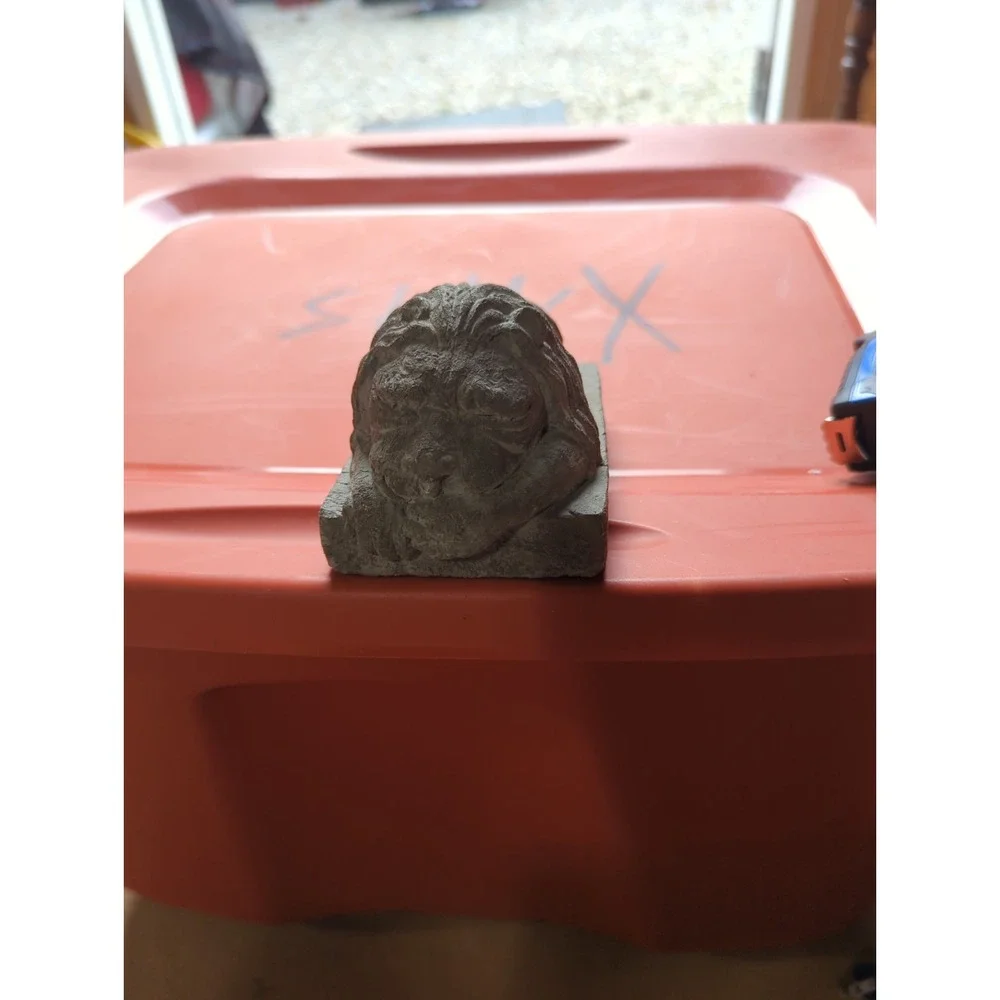 VINTAGE 1995 SLEEPING LION Living STONE  STATUE 5.5